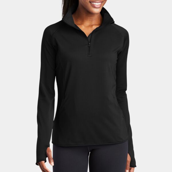 Ladies Sport Wick ® Stretch 1/4 Zip Pullover Thumbnail