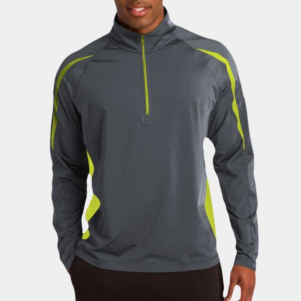 Sport Wick ® Stretch 1/2 Zip Colorblock Pullover Thumbnail