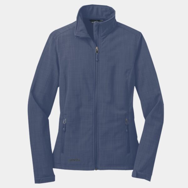 Ladies Shaded Crosshatch Soft Shell Jacket Thumbnail