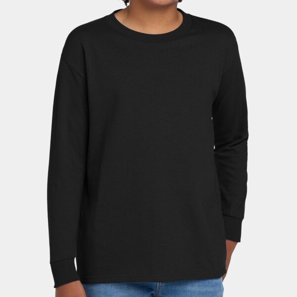 Youth Heavy Cotton  100% Cotton Long Sleeve T Shirt Thumbnail
