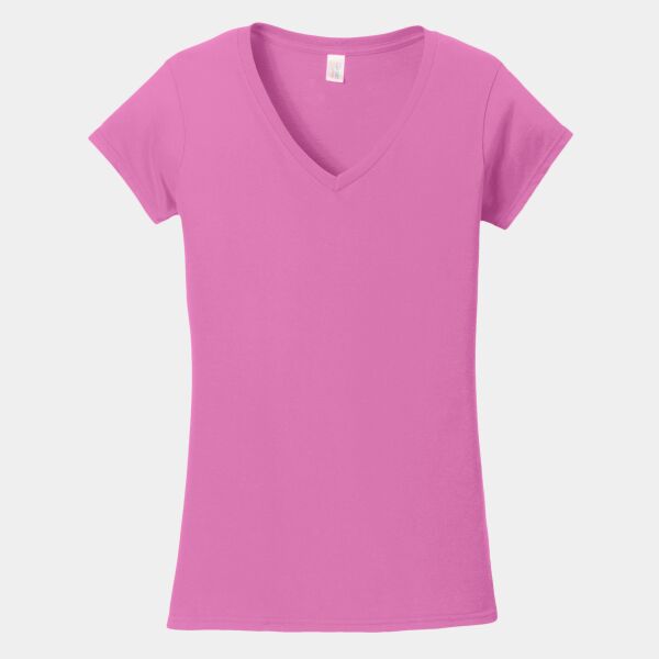 Softstyle ® Ladies Fit V Neck T Shirt Thumbnail